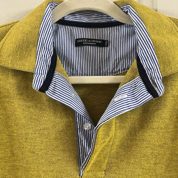 Gocce di Byron Portovenere Men’s XXL Cotton Citron Pullover Made In Italy EUC - Picture 3 of 15